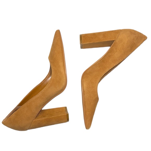 Mark Fisher LTD Abilene Pointed Toe Heel Pumps Medium Natural Suede 7M - Picture 3 of 5